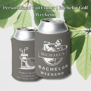 Personalised Can Cooler   Bachelor Golf Weekend
