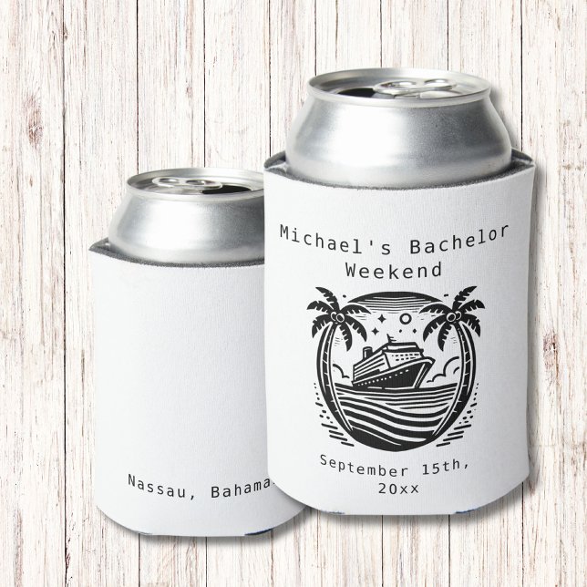 Personalised Can Cooler | Cruise Bachelor Party (Creator Uploaded)