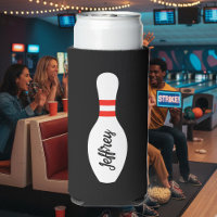 Personalised can cooler for bowling Birthday party