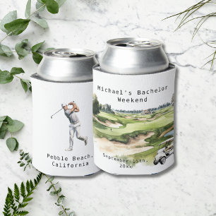 Personalised Can Cooler   Golf Bachelor Party