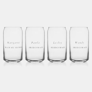 Personalised Can Glasses Wedding Party