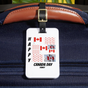 Personalised Canada Day  9 Photo Collage Luggage Tag