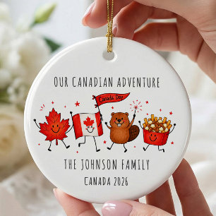 Personalised Canada Family Trip Ornament