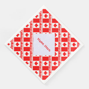 Personalised Canada Flag Party Paper Napkins