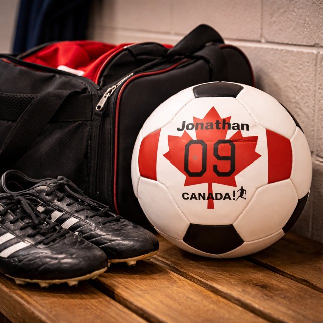 Personalised Canada Maple Leaf Soccer Gift Ball (Creator Uploaded)