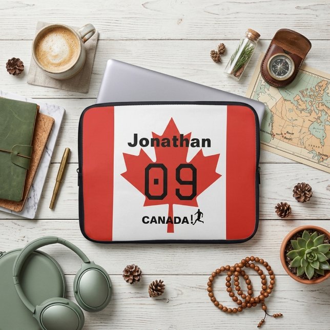 Personalised Canada Maple Leaf Tech Gift Laptop Sleeve (Creator Uploaded)