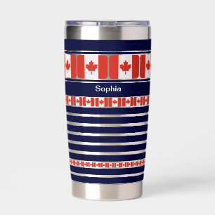 Personalised Canada Patriotic Flag Insulated Tumbler
