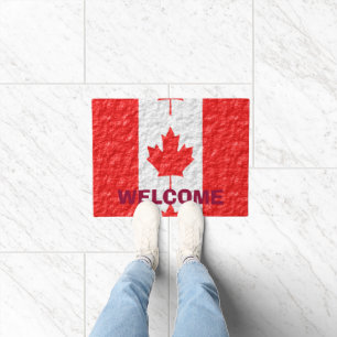 Personalised Canadian Flag Design Doormat
