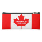Personalised Canadian flag pencil case for school