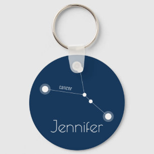 Personalised Cancer Zodiac Constellation Key Ring