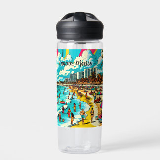 Personalised Cancun, Mexico with a Pop Art Vibe Water Bottle