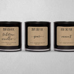Personalised Candle Label Kraft Background Sticker<br><div class="desc">Personalised Candle Label Kraft Background Sticker - Communicate your business's brand with a simple look that still makes a big statement.  Include your company logo,  the candle scent,  and any other additional information of your choosing about your candle or your business on a faux kraft paper background.</div>