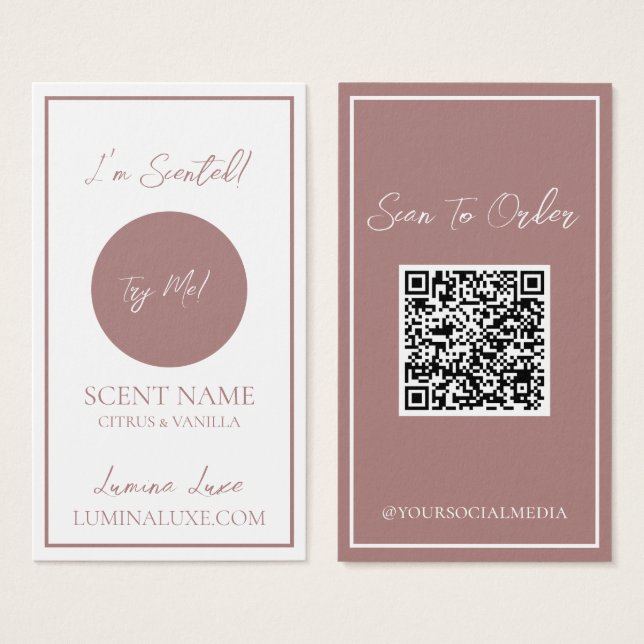 Personalised Candle Scent Sampler Card (Front & Back)