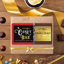 Personalised Candy Bar Golden Ticket