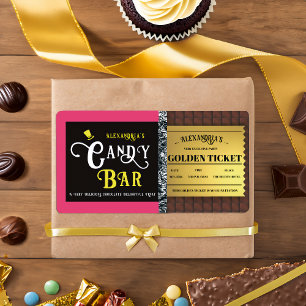 Personalised Candy Bar Golden Ticket