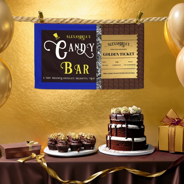 Personalised Candy Bar Golden Ticket Banner (Creator Uploaded)