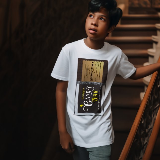 Personalised Candy Bar Golden Ticket T-Shirt (Creator Uploaded)