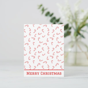 Personalised Candy Cane Christmas Postcard