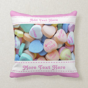 Personalised Candy Conversation Hearts Cushion