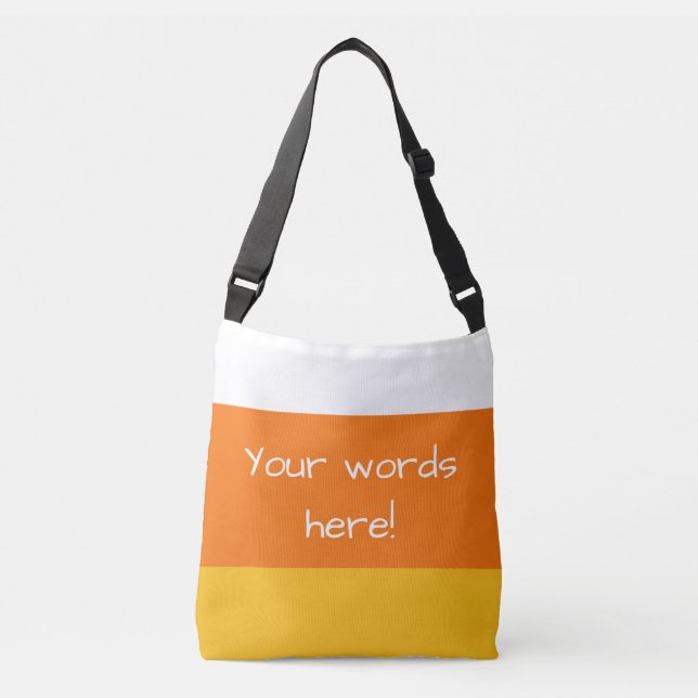 Personalised Candy Corn Crossbody Bag (Front)