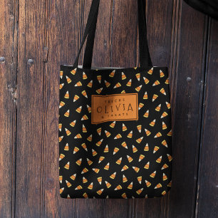 Personalised Candy Corn Halloween Candy Tote