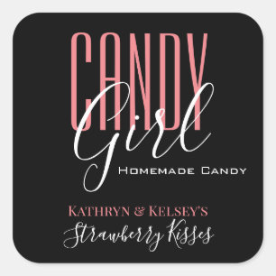 Personalised "Candy Girl" Food/Drink Label