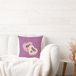 Personalised Candy Hearts Anti Valentine's Day Cushion