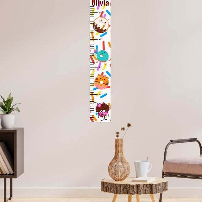 Personalised Candy Print Cute  Baby  Growth Chart (Living Room 3)