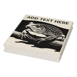 Personalised Cane Toad - Wood Art Stamp