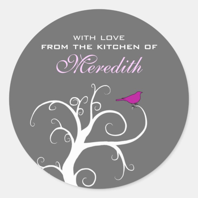 Personalised canning, baking, jam stickers (Front)