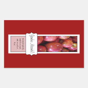 Personalised Canning Jar Label, Custom Apple Rectangular Sticker