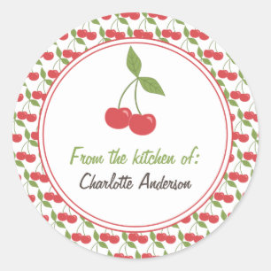 Personalised Canning Labels - Cute Cherries