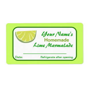 Personalised Canning Labels Lime Preserves Pickles
