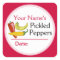Personalised Canning Labels Round Sticker Peppers