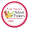 Personalised Canning Labels Round Sticker Peppers