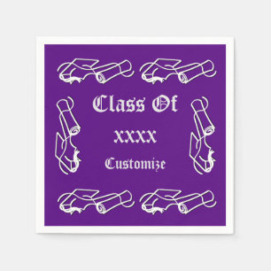 Personalised Cap & Diploma Class Event Napkins 4