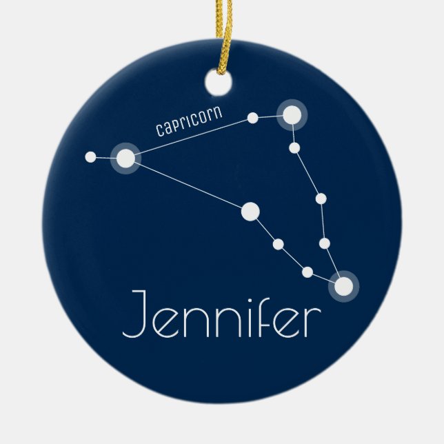 Personalised Capricorn Constellation Ornament (Front)