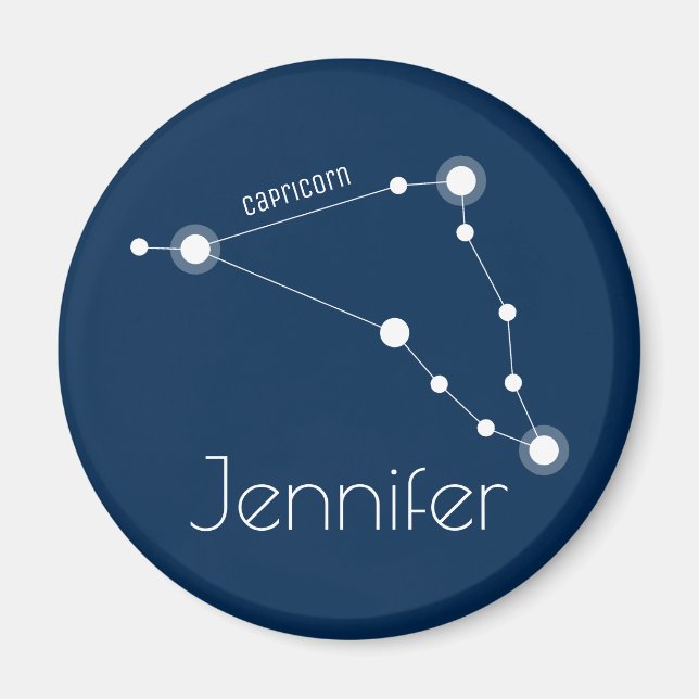 Personalised Capricorn Zodiac Constellation Magnet (Front)