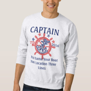 Personalised Captain First Mate Skipper Crew Sweatshirt