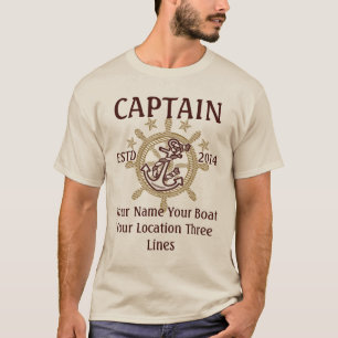 Personalised Captain First Mate Skipper Crew T-Shirt