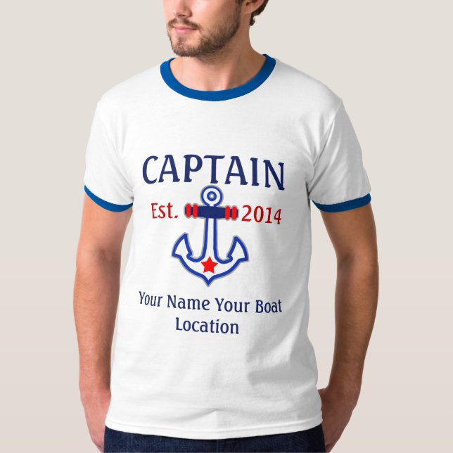 Personalised Captain First Mate Skipper Gear T-Shirt (Front)
