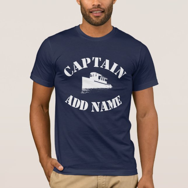 Personalised captain name boat T-Shirt (Front)