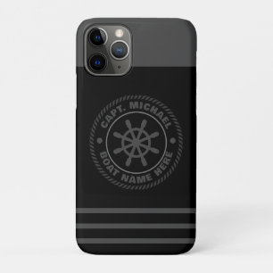 Personalised Captain Nautical Anchor Boat Name Case-Mate iPhone Case