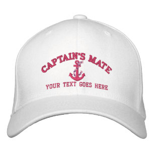 Personalised Captain's Mate Boat Anchor Your Name Embroidered Hat