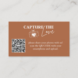 Personalised Capture The Love Wedding Qr Code Enclosure Card
