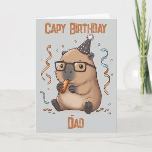 Personalised Capybara Birthday Card