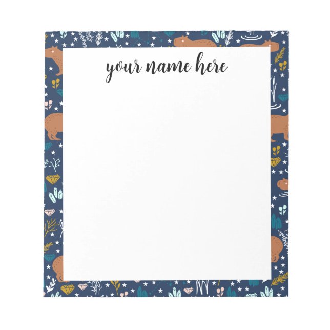 Personalised Capybara Notepad (Front)
