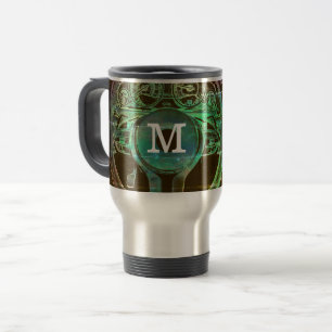 Personalised Car Themed Monogram Design Travel Mug