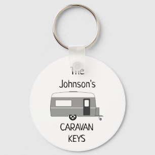 Personalised Caravan Keys name Keychain