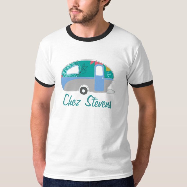Personalised Caravan Owner Vintage Retro TShirt (Front)